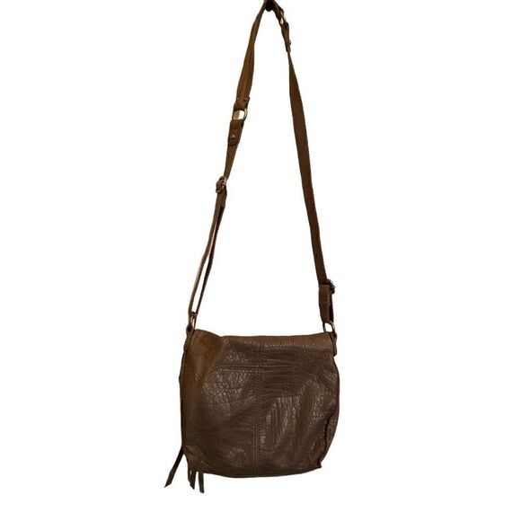 The Sak Silverlake Crossbody Bag Gray Leather Studded Fringe Boho Western - Picture 3 of 9